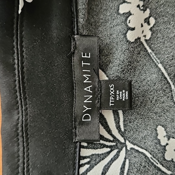 Dynamite Tie-Front Crop Satin Blouse, Size XXS - Picture 4 of 7